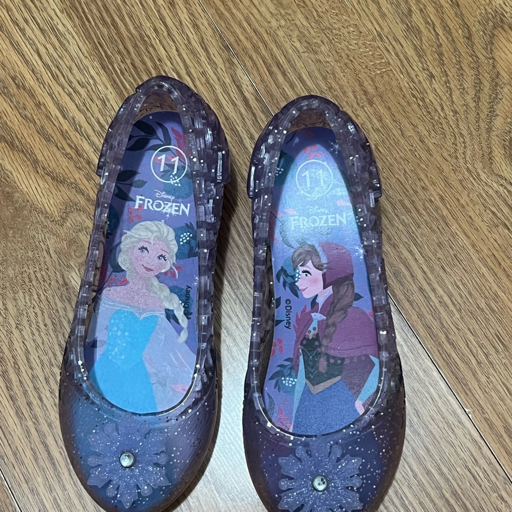 Disney Frozen Glittery light up Kids  Shoes - Purple